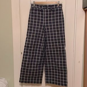 Madewell Emmett windowpane navy and white